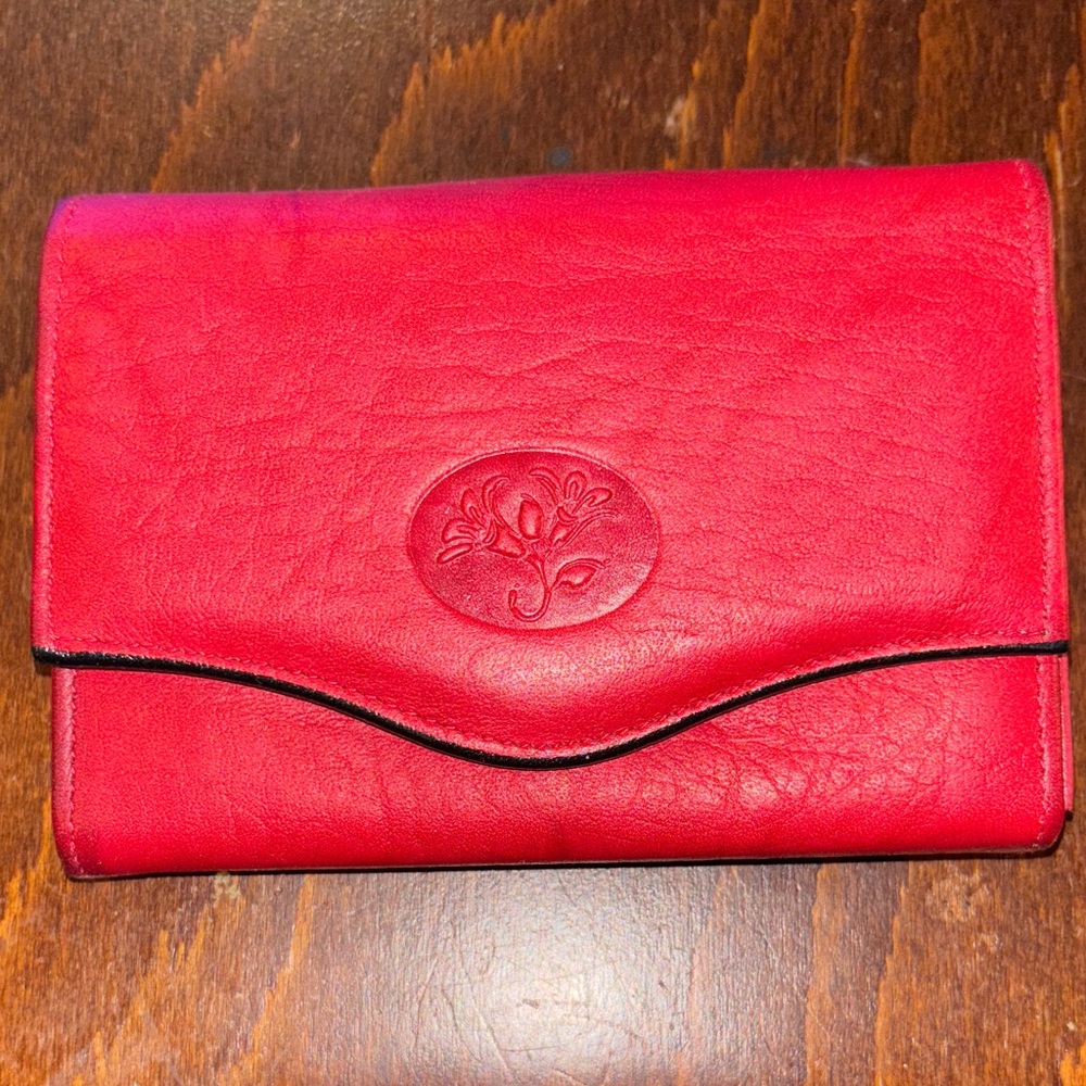 Buxton Bold Red Leather Wallet